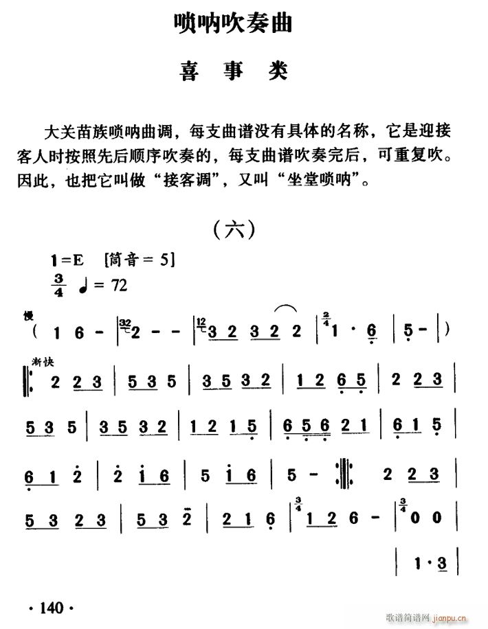 大关苗族唢呐吹奏曲调 喜事类(六)1