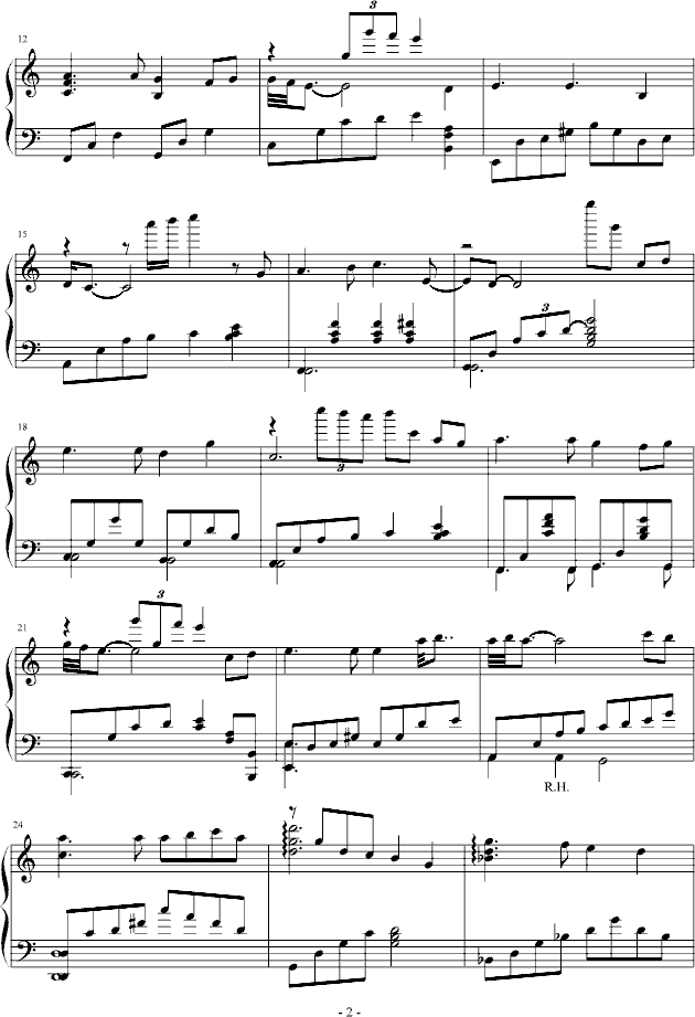 Sherry(原名紫风铃)-钢琴谱(钢琴曲)-塞外孤笛2