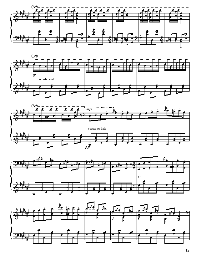 匈牙利狂想曲第二号-钢琴谱(钢琴曲)-李斯特12