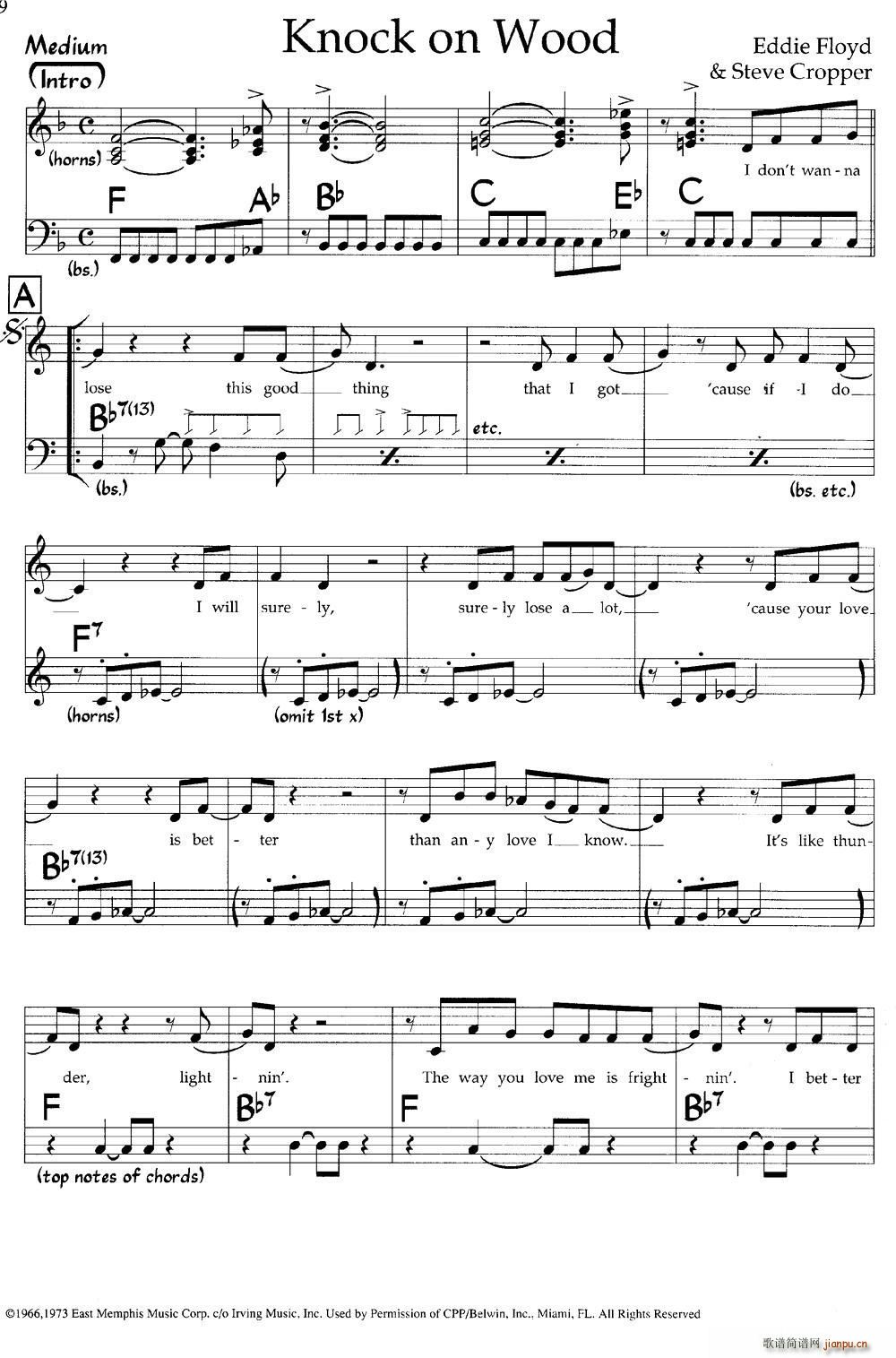 Knock on Wood（爵士钢琴曲）1