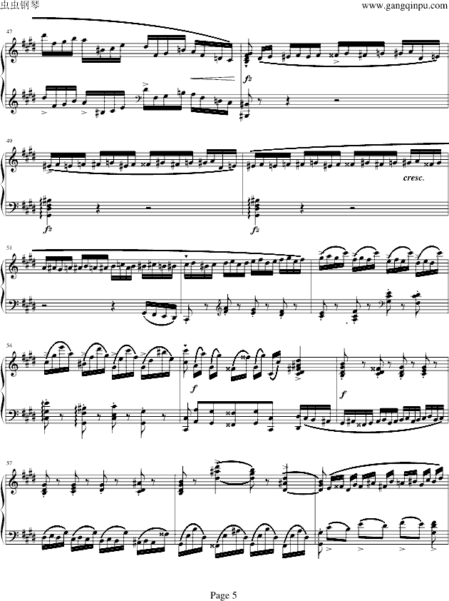 肖邦练习曲op10.4-钢琴谱(钢琴曲)-肖邦-chopin5