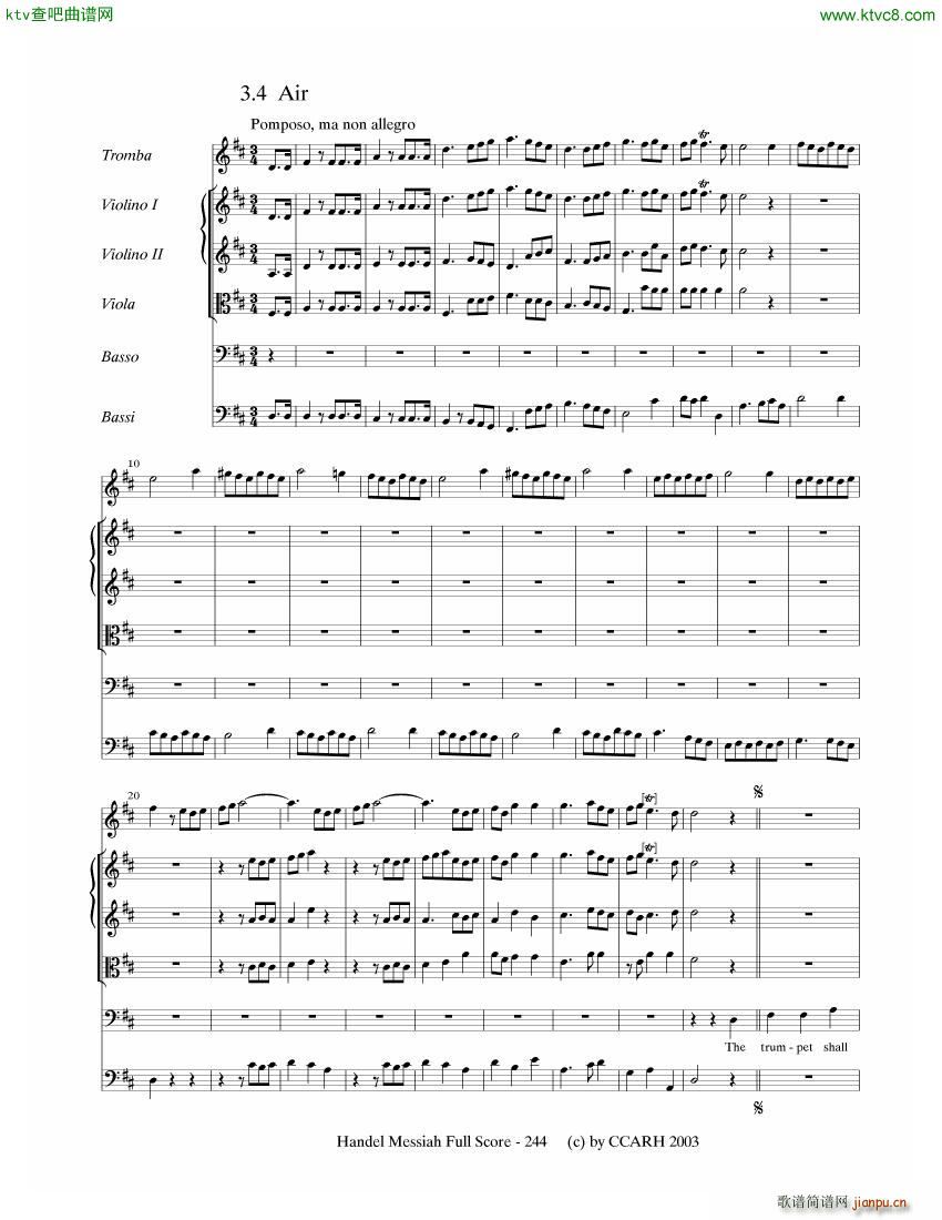 G F Handel Messiah Open Score 七3