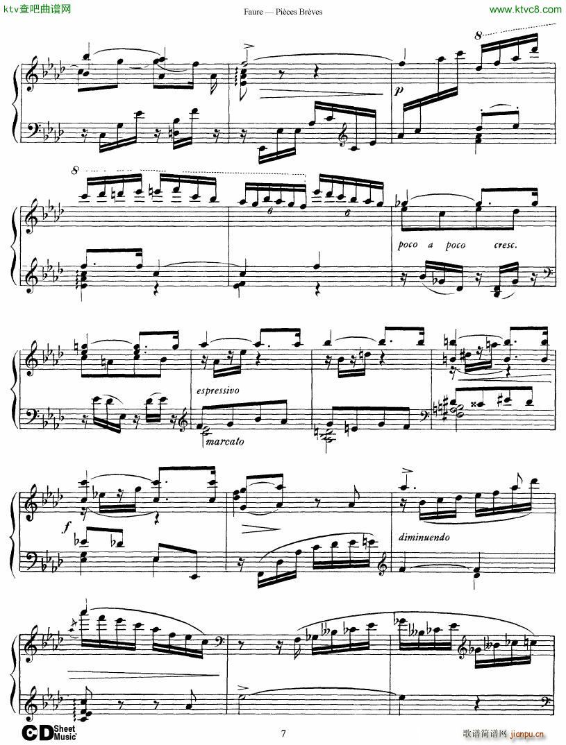 Faure 8 Pieces Breves Op 847