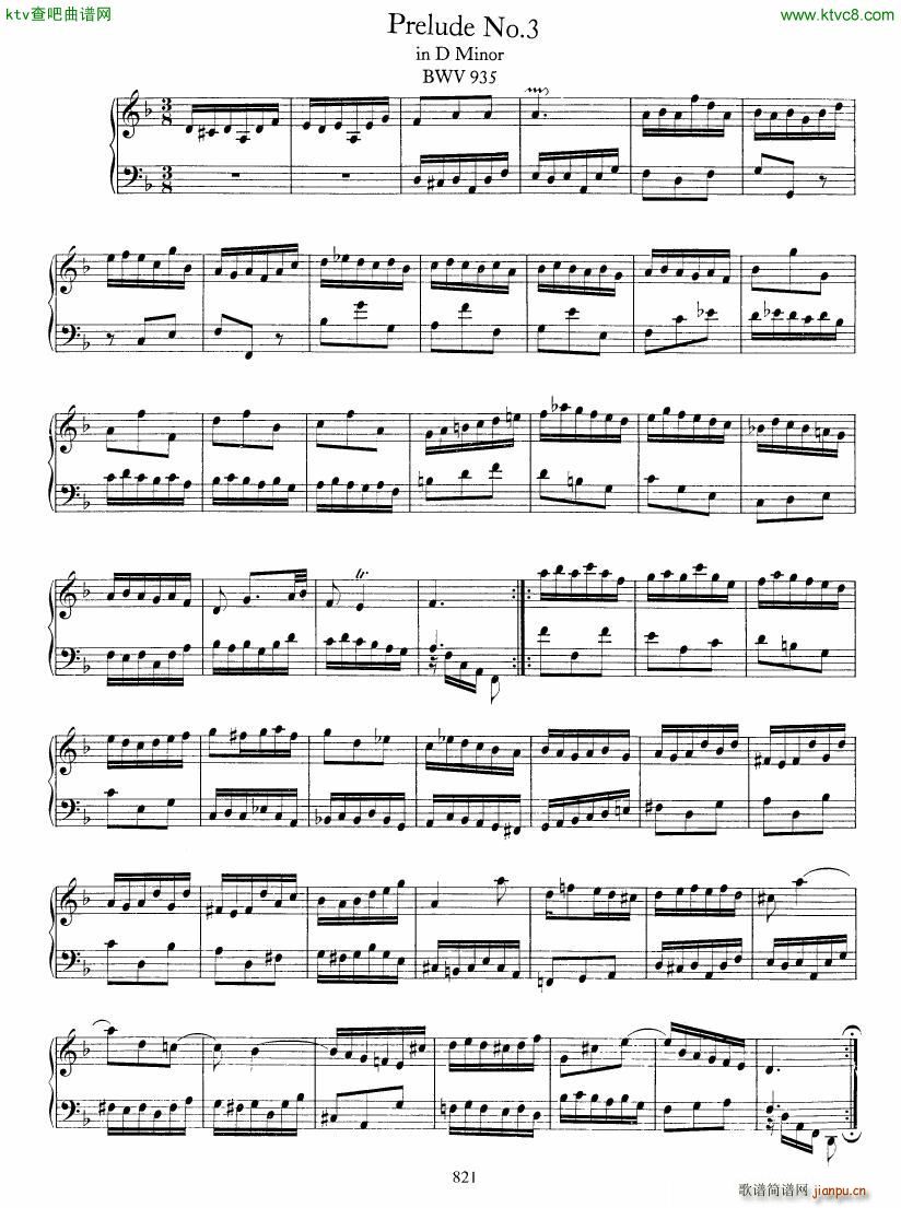 Bach JS BWV 933 938 6 Preludes4