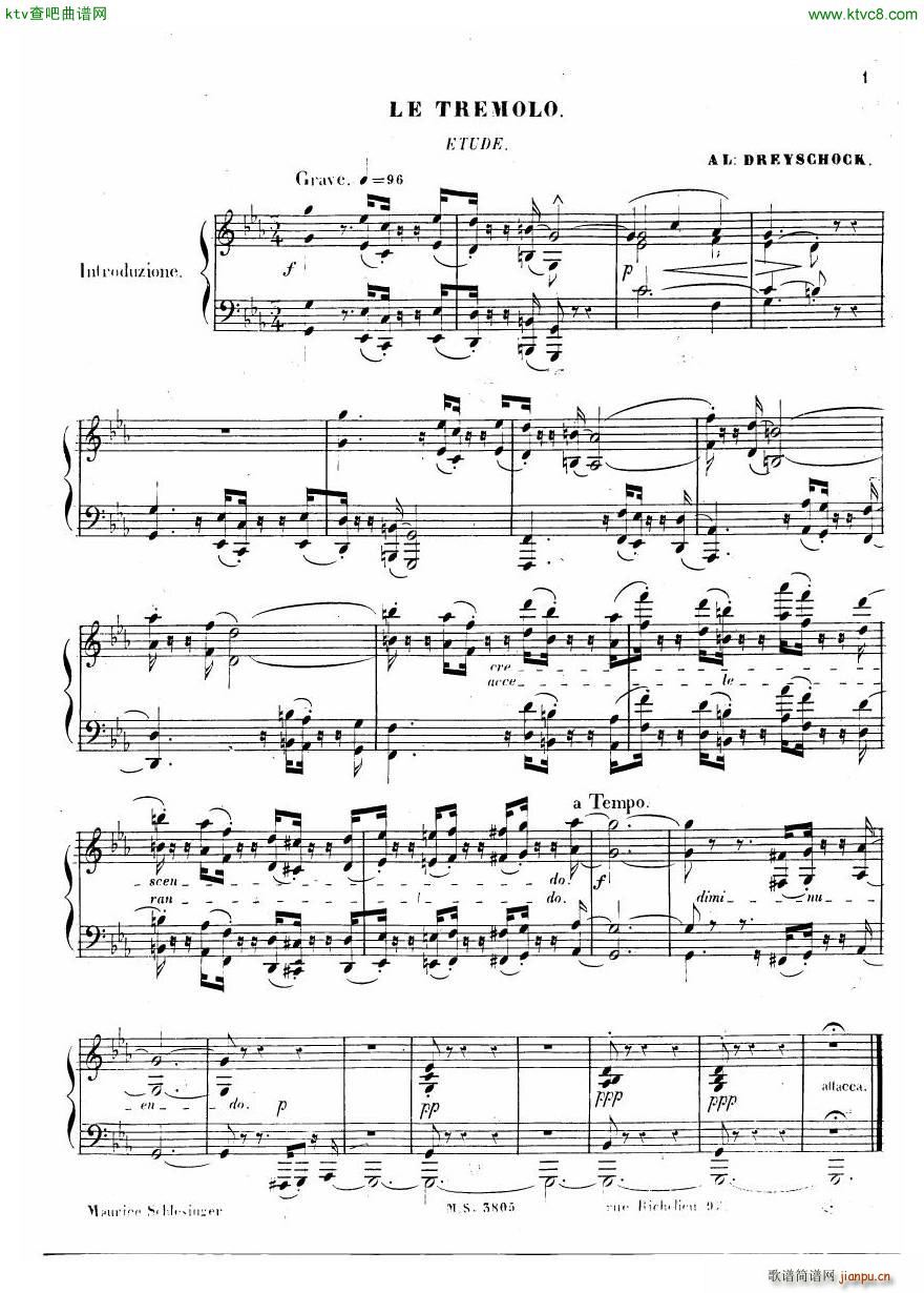Dreyschock etude Le Tremolo1
