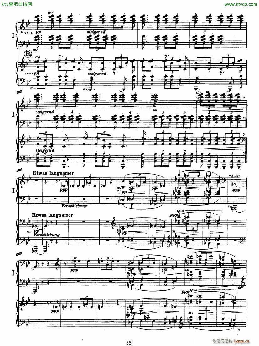 Bruckner Symphony No 4 4 hands arr 二4