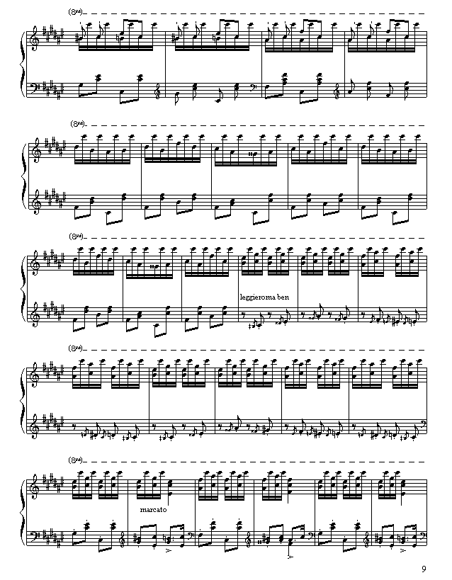 匈牙利狂想曲第二号-钢琴谱(钢琴曲)-李斯特9