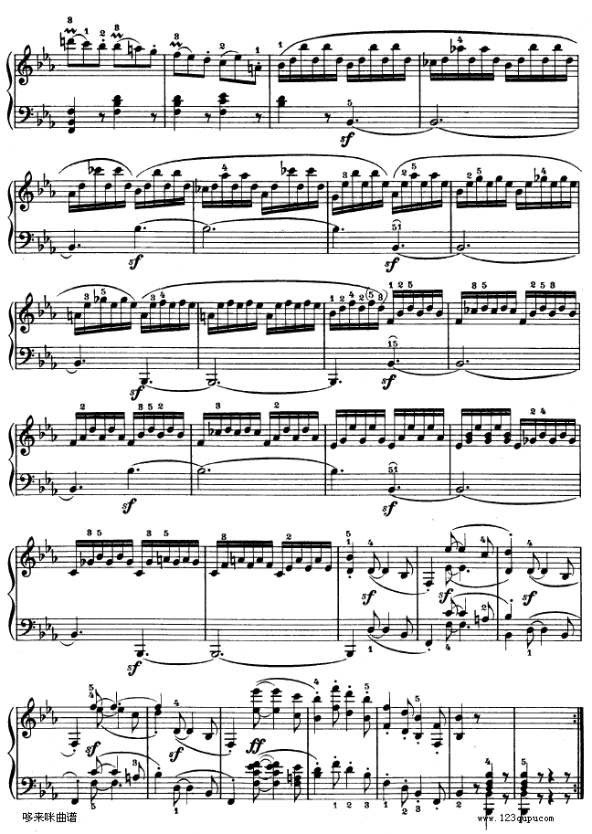 降E大调第四钢琴奏鸣曲-Op.7-贝多芬4