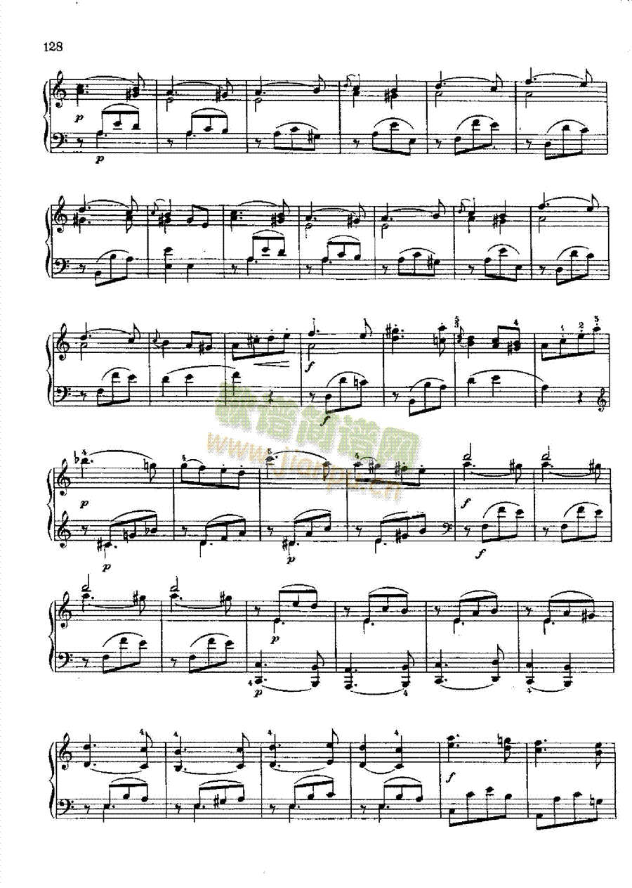奏鸣曲Nr.810 键盘类 钢琴18