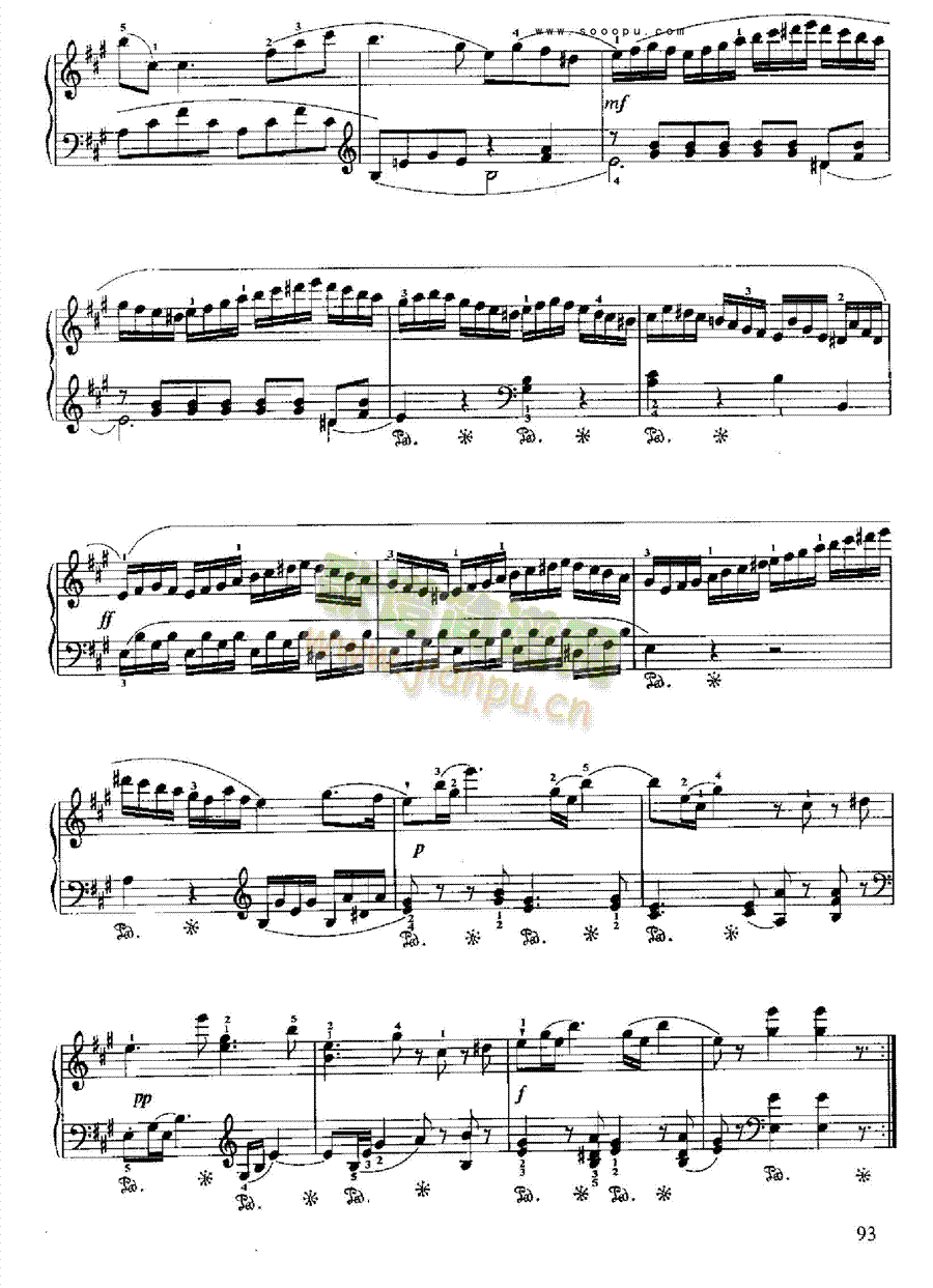 小奏鸣曲(Op.20 No.4) 键盘类 钢琴2