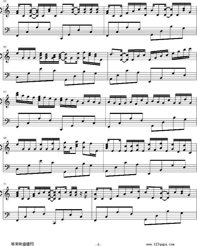 卡农-（简单和弦版）-帕赫贝尔-Pachelbel6