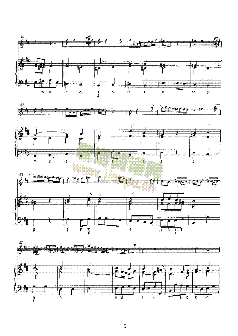 D大调第六奏鸣曲（钢伴） 管乐类 长笛5