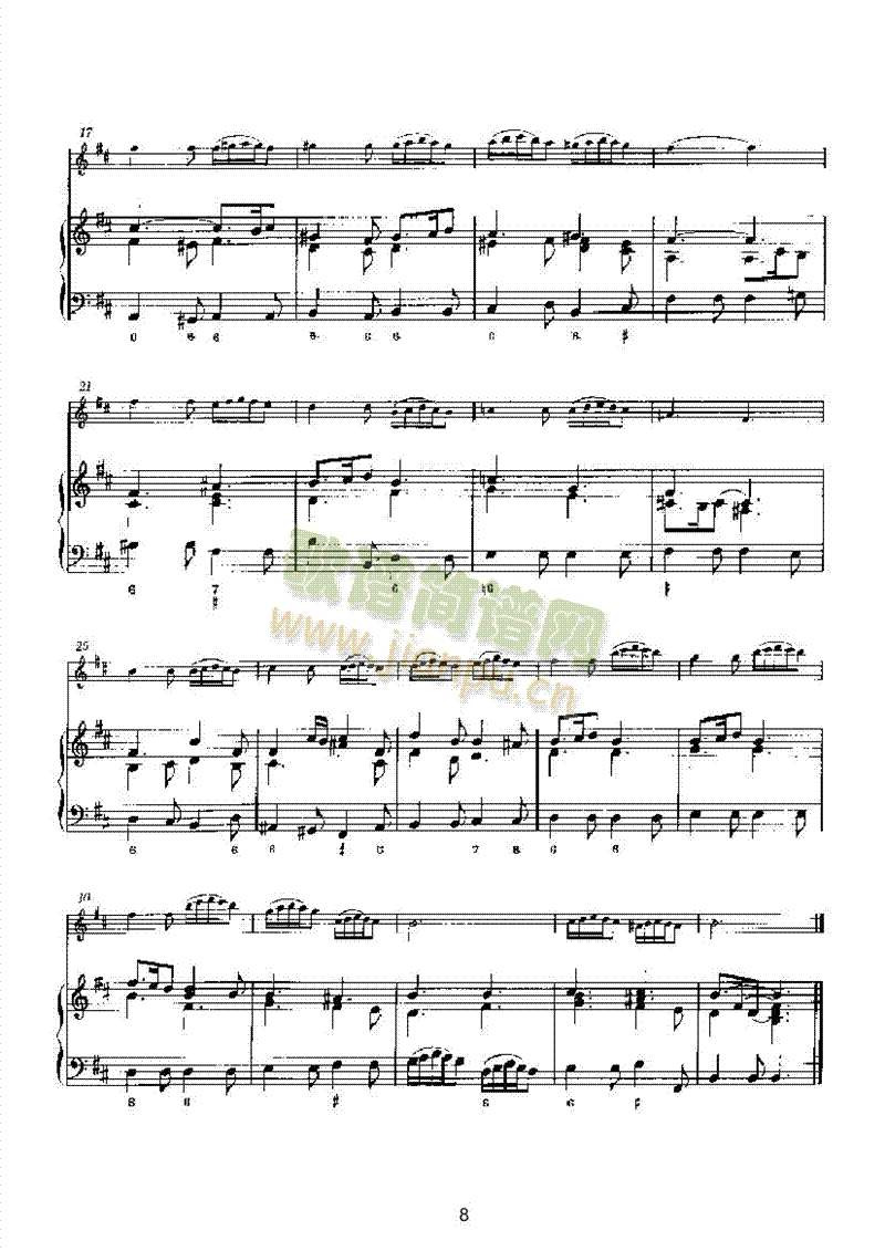 D大调第六奏鸣曲（钢伴） 管乐类 长笛8