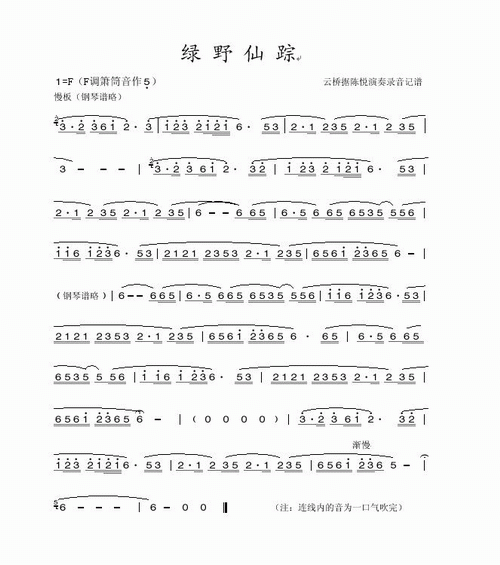 绿野仙踪-箫谱1