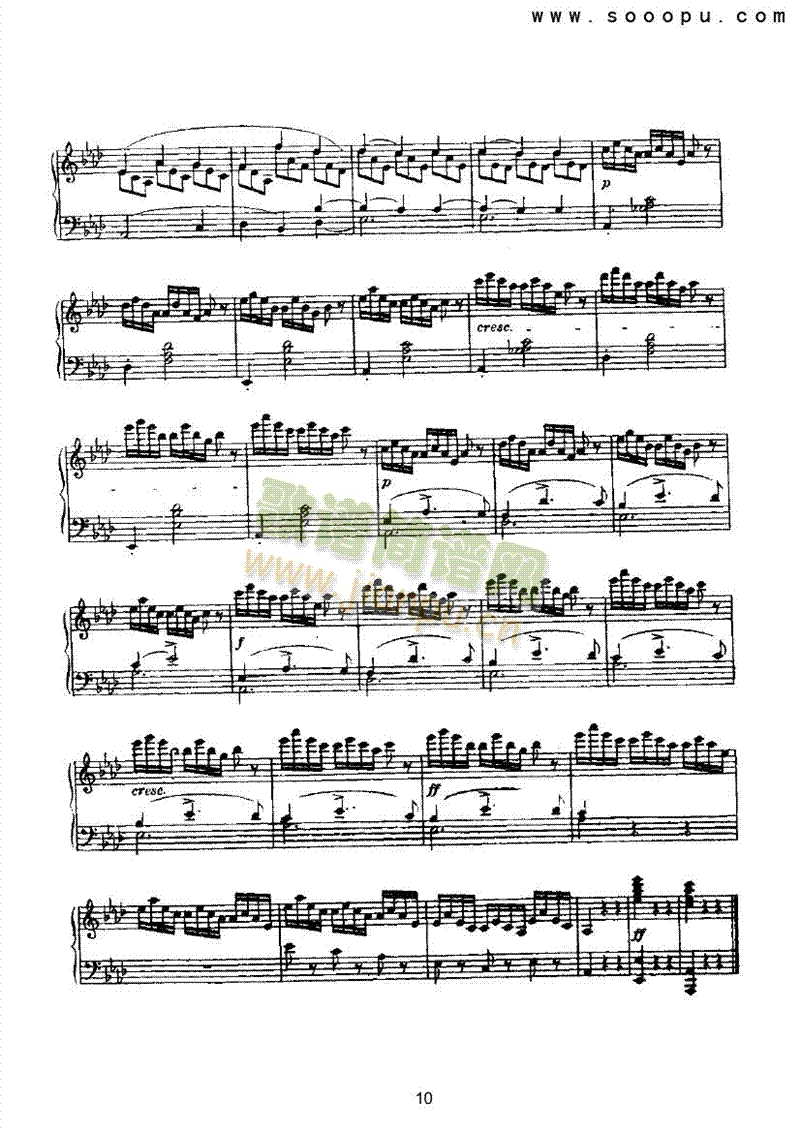 即兴曲（第四首） 键盘类 钢琴10