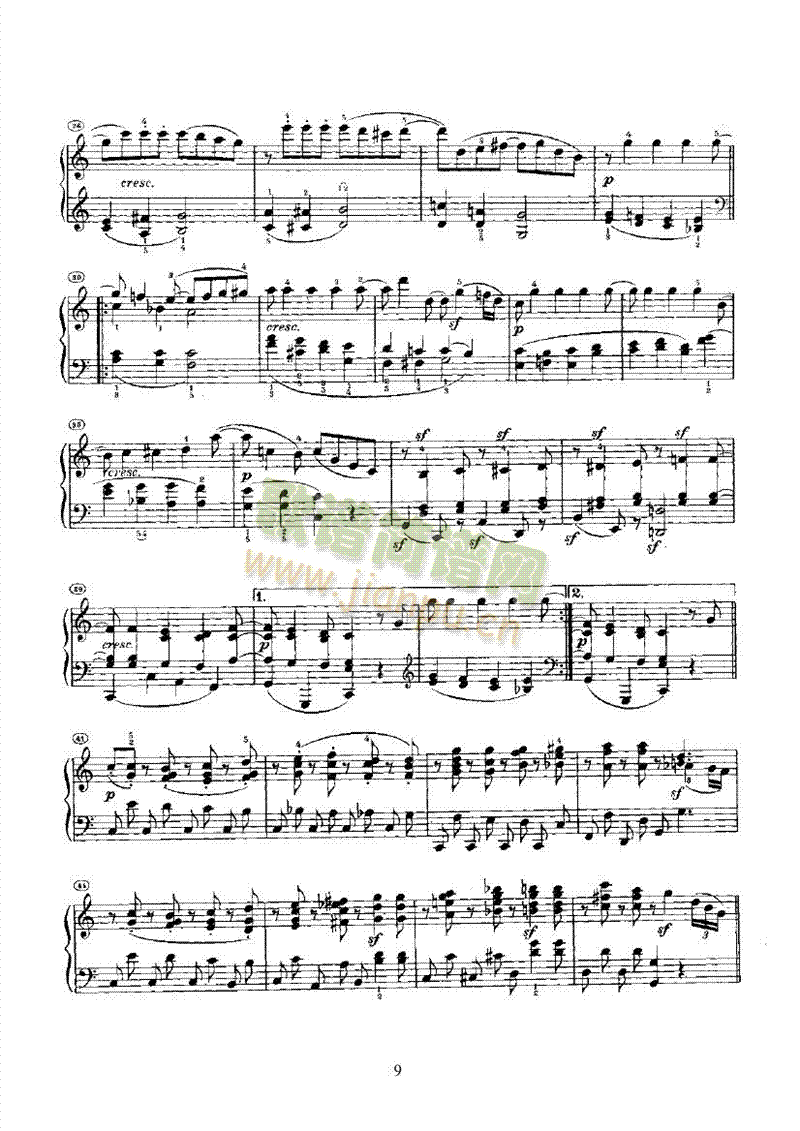奏鸣曲(Opus14 Nr.2) 键盘类 钢琴9