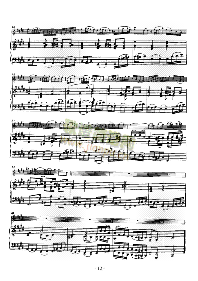 E大调小提琴协奏曲 弦乐类 小提琴12