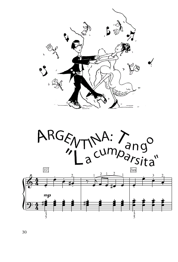 La cumparsita 阿根廷探戈(简易钢琴谱)1