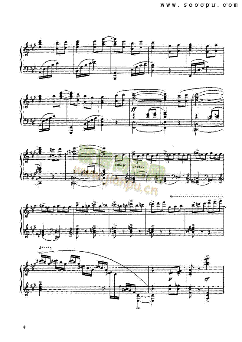 诙谐曲 键盘类 钢琴4