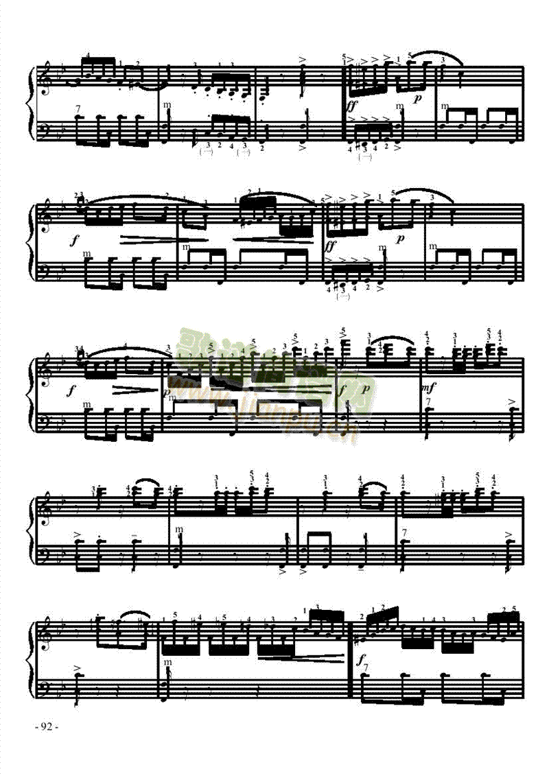 五级乐曲《化装舞》 键盘类 手风琴3