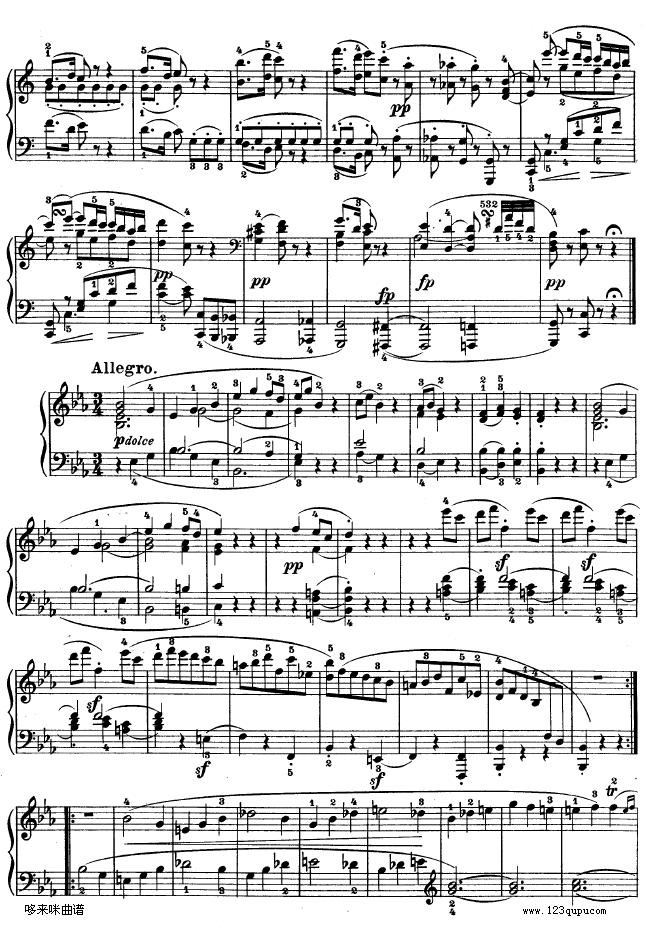 降E大调第四钢琴奏鸣曲-Op.7-贝多芬14