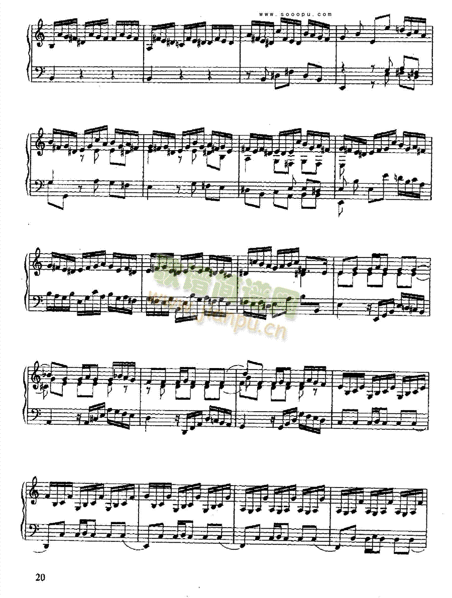 六首英国组曲 键盘类 钢琴19
