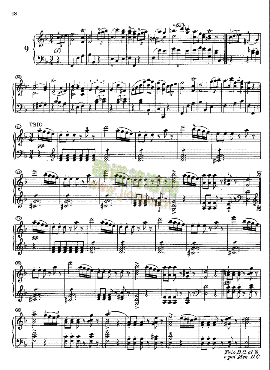 20首小步舞曲(1813年创作) 键盘类 钢琴9