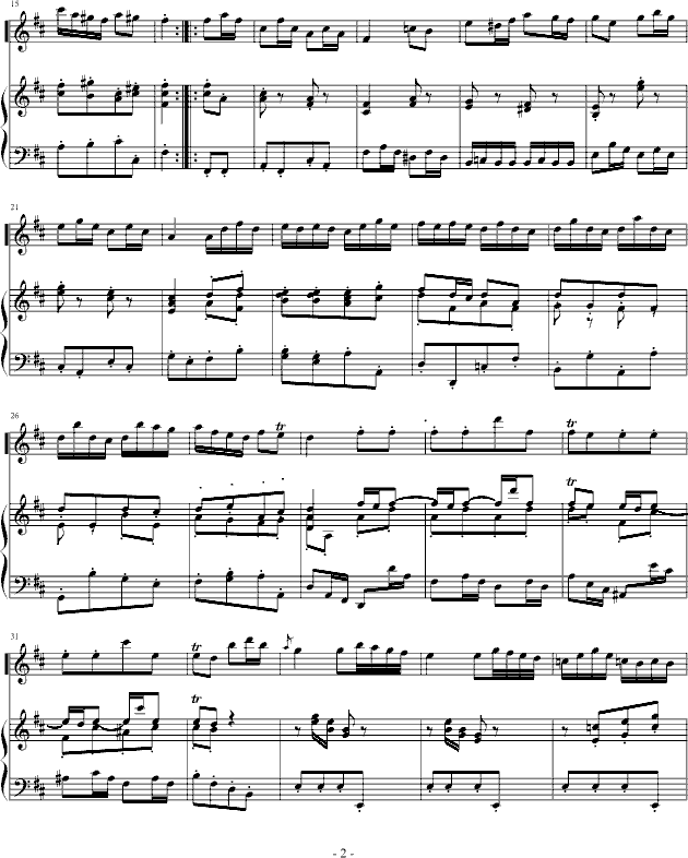 巴赫第二组曲中《嬉戏曲》2