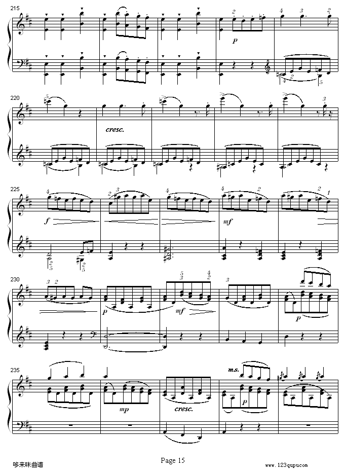 A大调钢琴奏鸣曲K331-寒风-莫扎特15