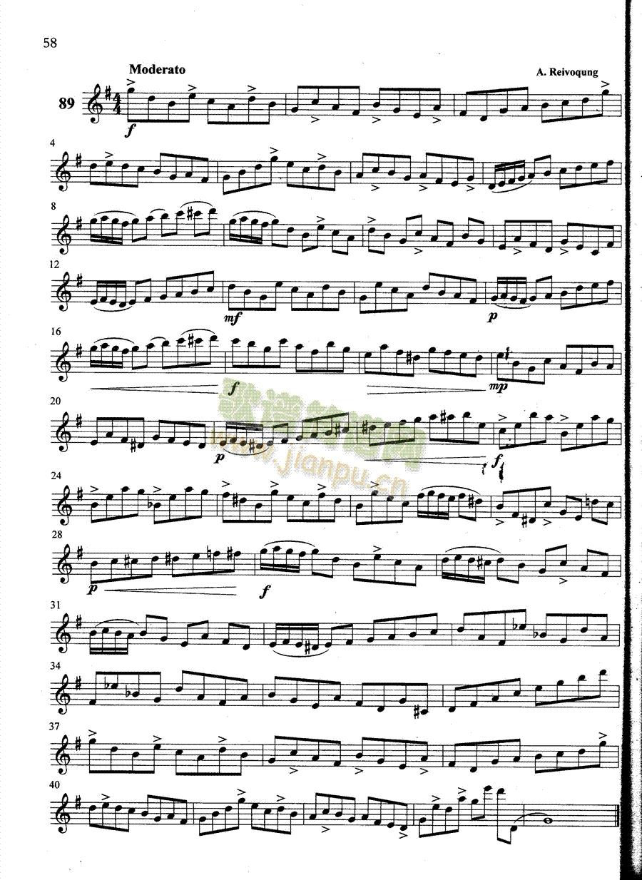 萨克斯管练习曲第100―058页1