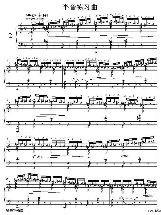 半音练习曲-肖邦1