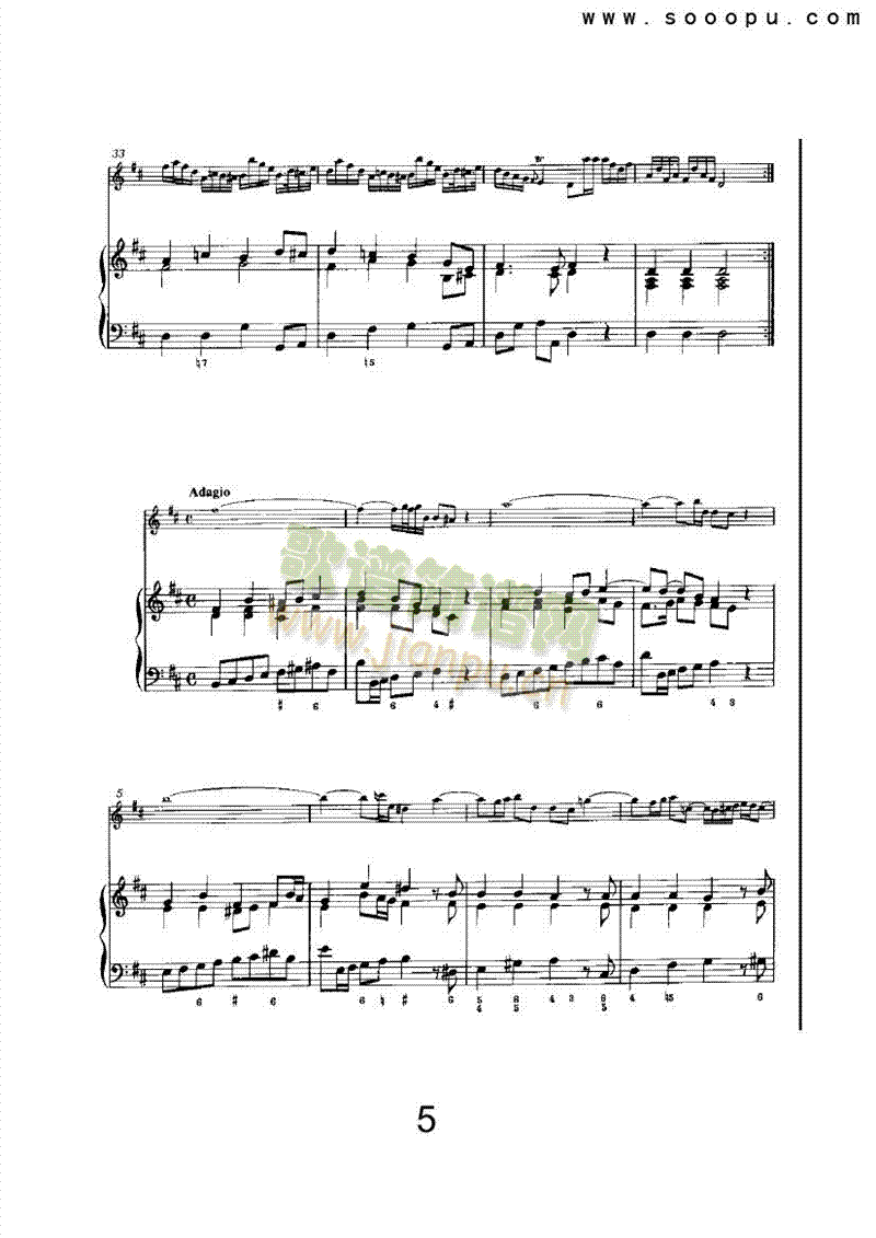 D大调第四奏鸣曲 管乐类 长笛5