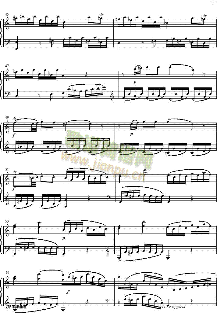 奏鸣曲 Sonatas K279   Mvt.1-莫扎特4