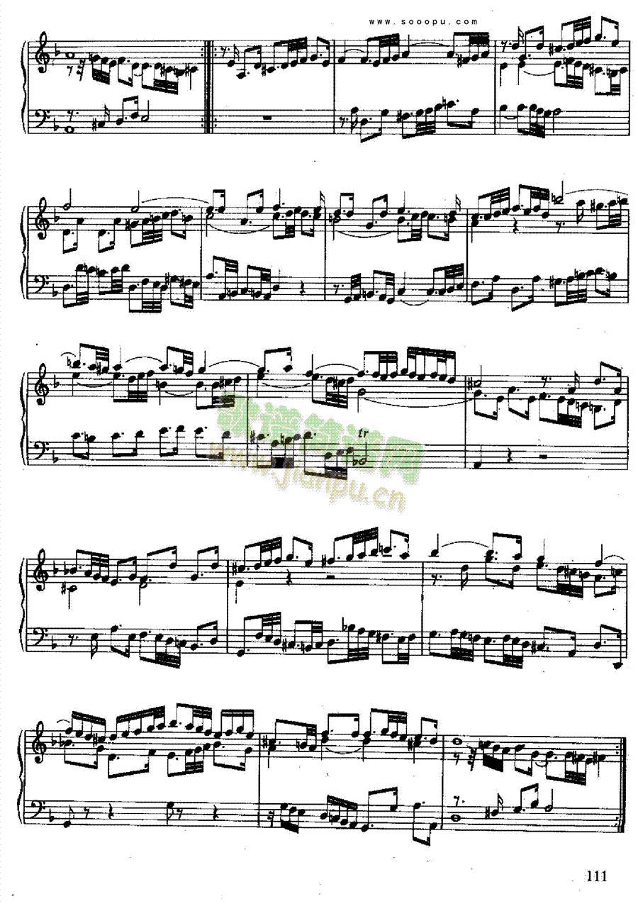 六首法国组曲 键盘类 钢琴8