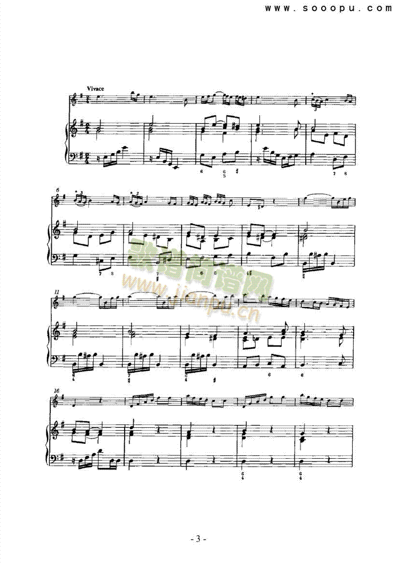第五奏鸣曲（总谱） 管乐类 长笛3