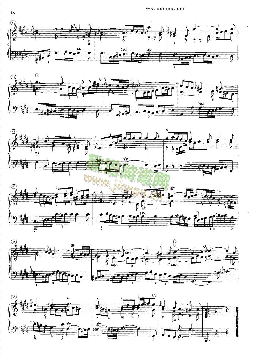 巴赫平均律曲集第二册第4首 键盘类 钢琴3