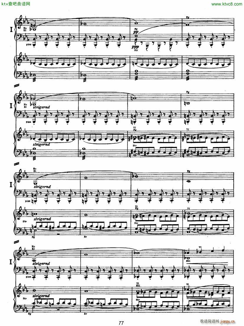 Bruckner Symphony No 4 4 hands arr 二26