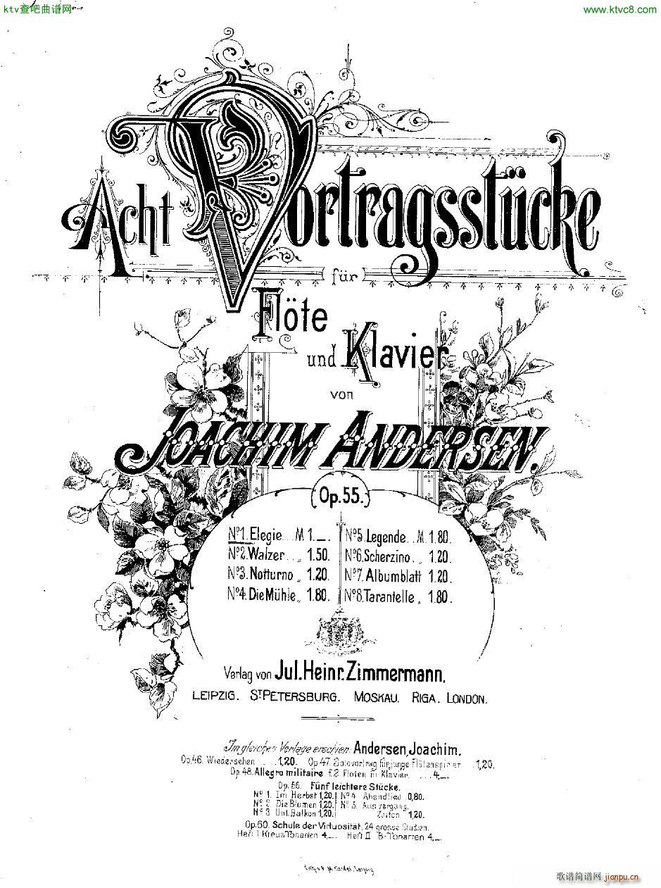 Andersen op 55 Acht Vortragsstücke fl pno1