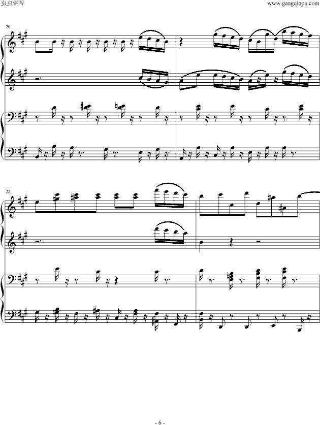 《四小天鹅》舞曲四手联弹-钢琴谱(钢琴曲)-柴科夫斯基-Peter Ilyich Tchaikovsky6
