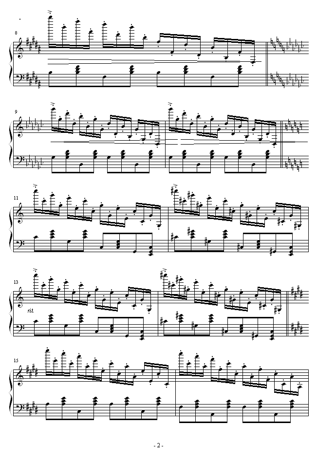 乒乓练习曲-钢琴谱(钢琴曲)-曹博来2