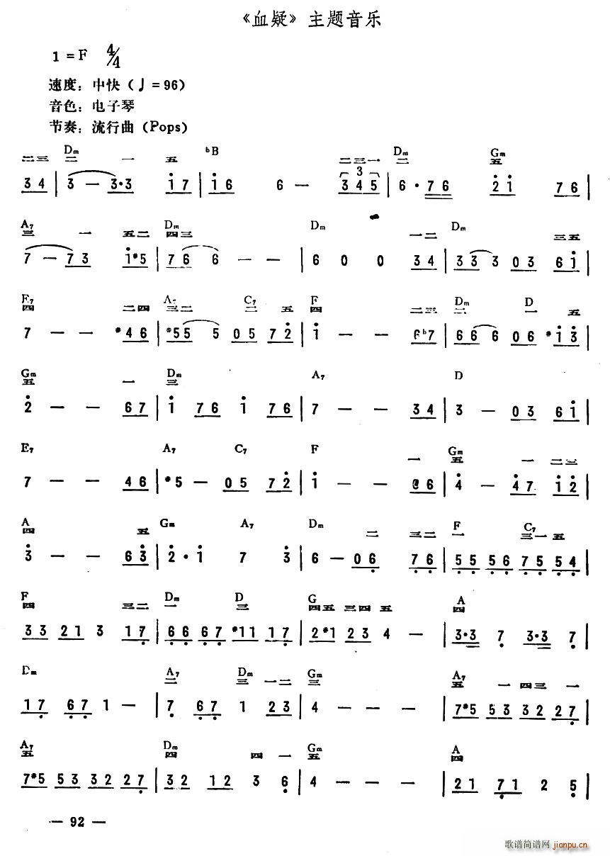 《血疑》主题音乐1