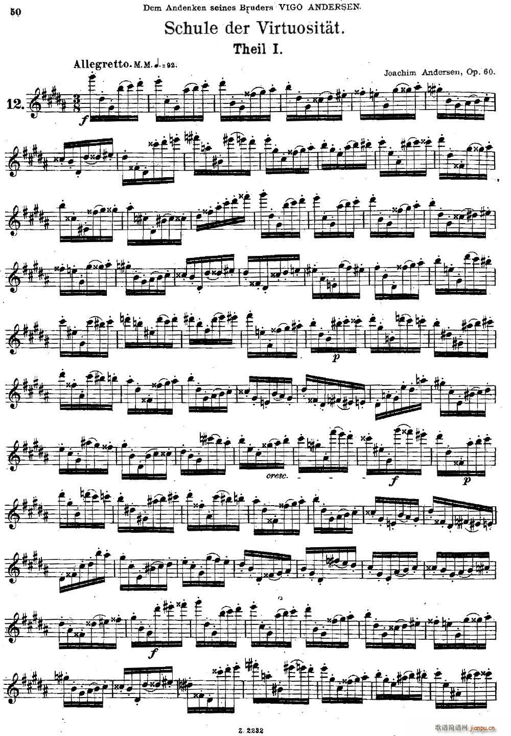 Schule der Virtuosit?t Op 60（12） 长笛1