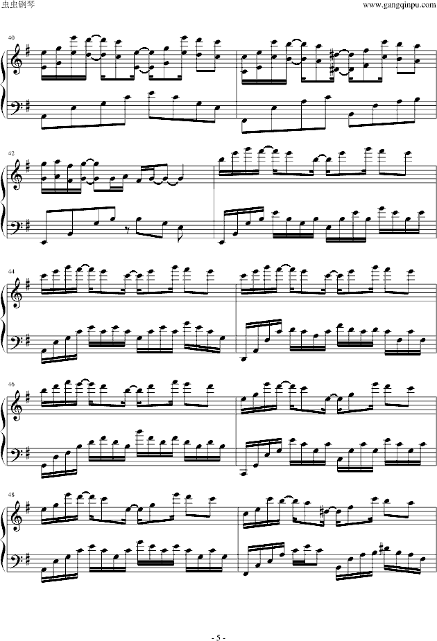 bebu silvette‘s piano （爱情公寓2）-钢琴谱(钢琴曲)-影视5