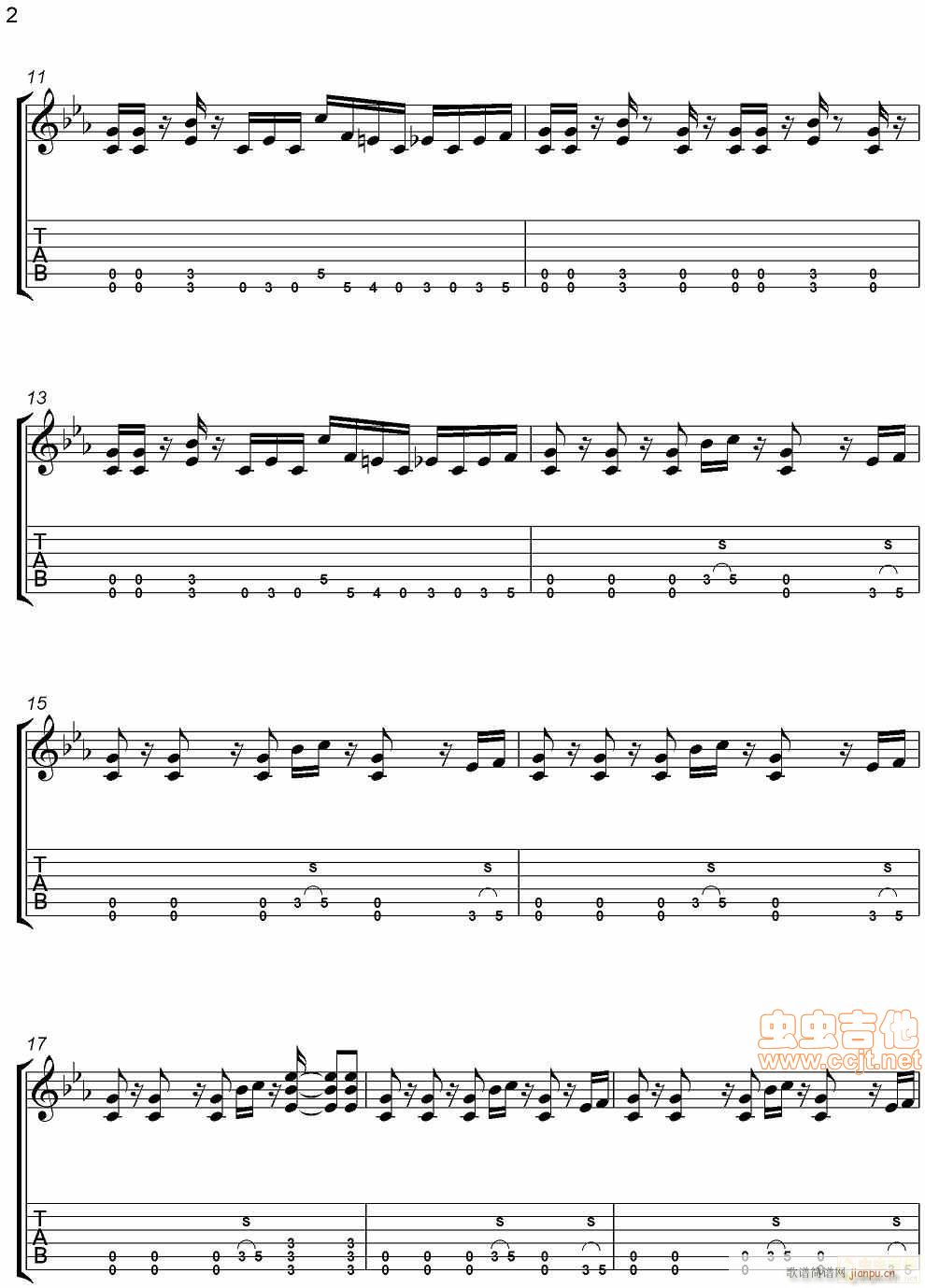 说传记谱-分享-Nickelback-because of you -节奏吉他谱_nickelback2