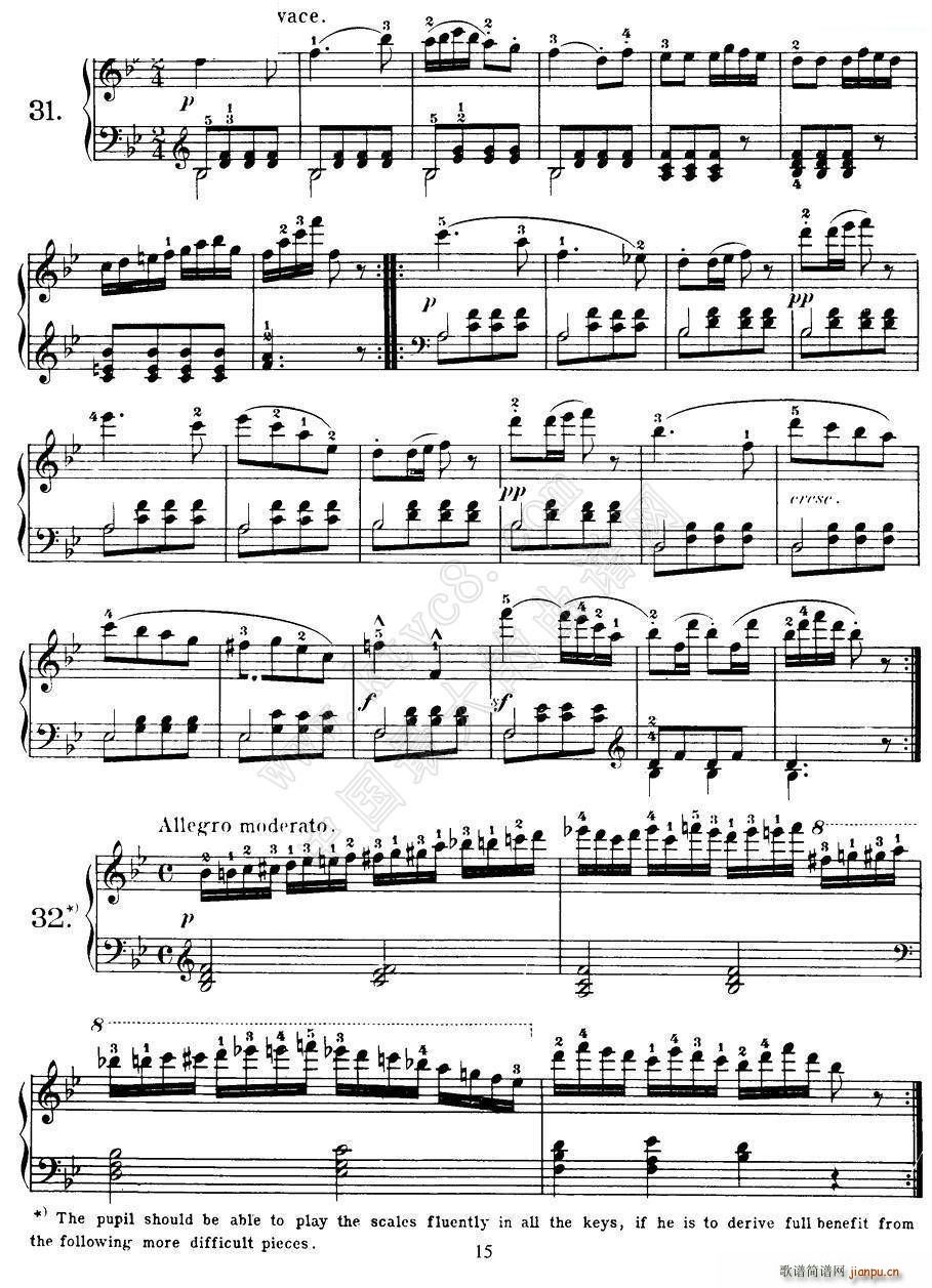 Czerny - 100 Progressive Studies Op 139（22―36）5