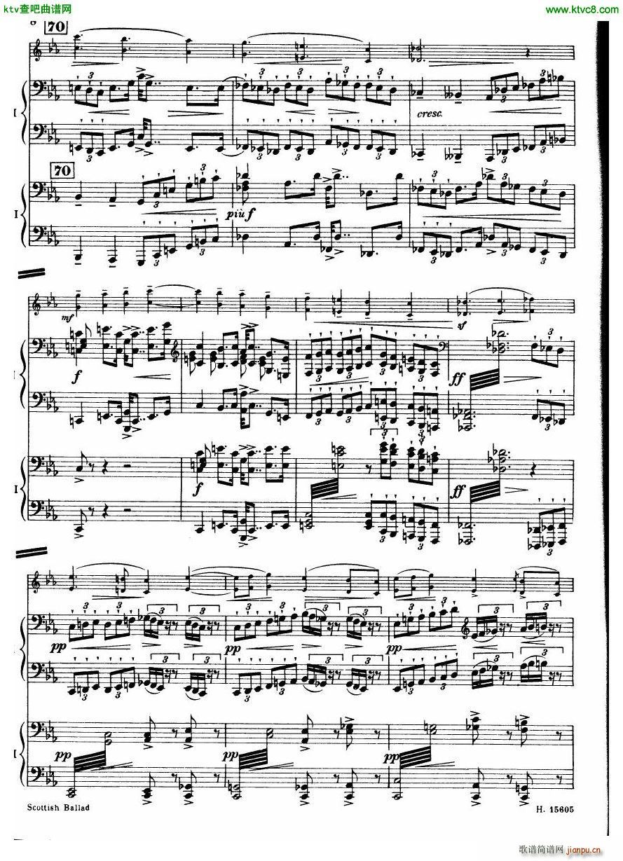 Britten Scottish Ballad op 26 arr for 2 pianos9