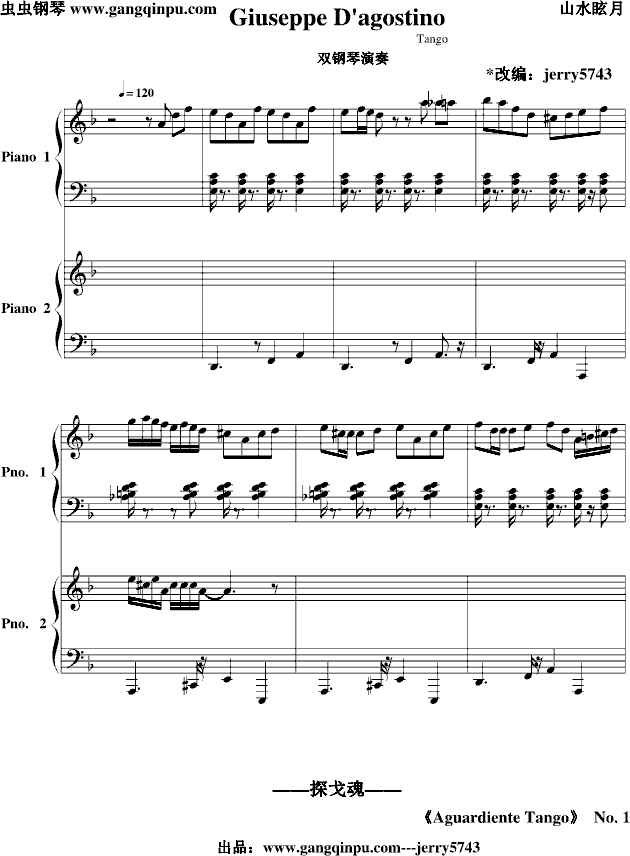 Giuseppe D'agostino（�p��琴）-钢琴谱(钢琴曲)-jerry57431
