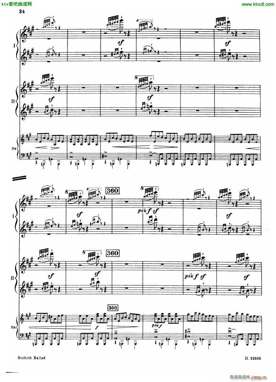 Britten Scottish Ballad op 26 arr for 2 pianos35