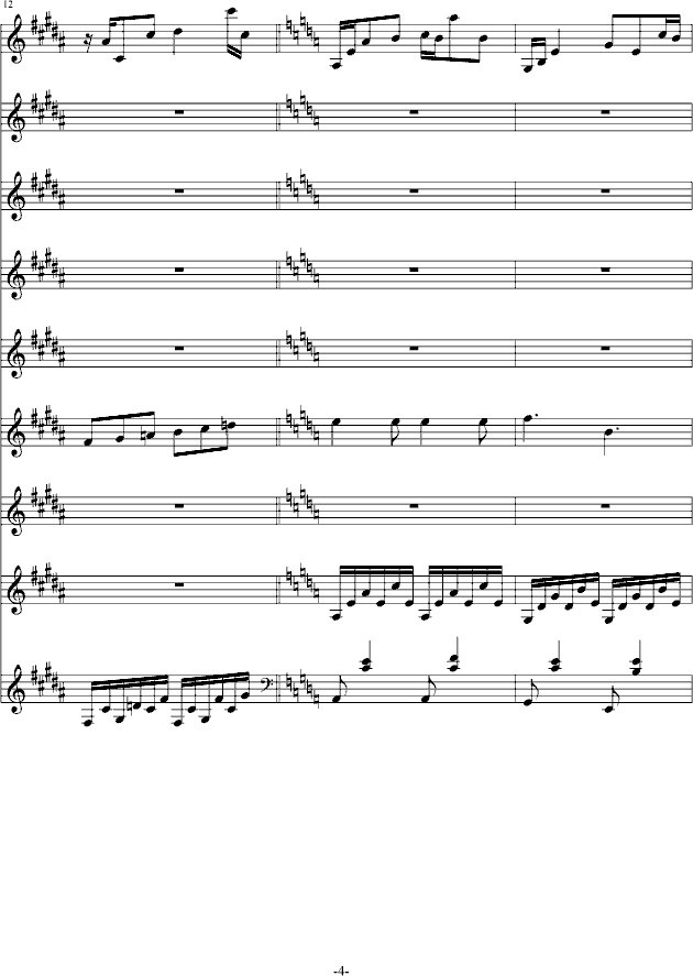 回想迷宫（冷饭流）-钢琴谱(钢琴曲)-升c小调4