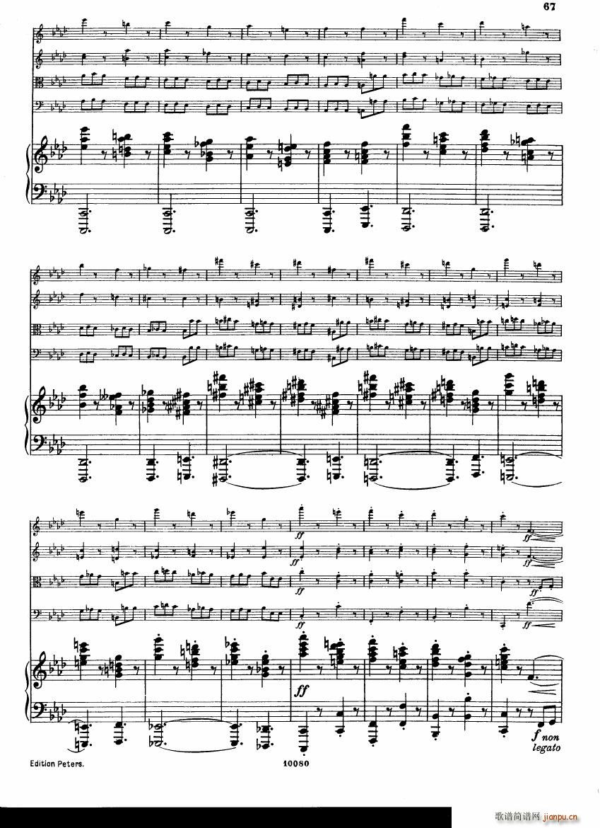 Brahms op 34 Piano Quintet f minor score 二25